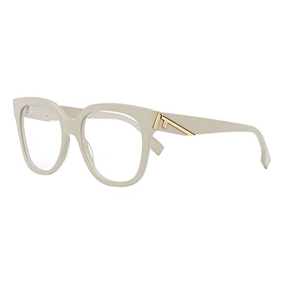 NEW FE50064F 025 WOMEN FENDI EYEGLASSES SILVER CLEAR SQUARE EYEWEAR - Picture 1 of 3
